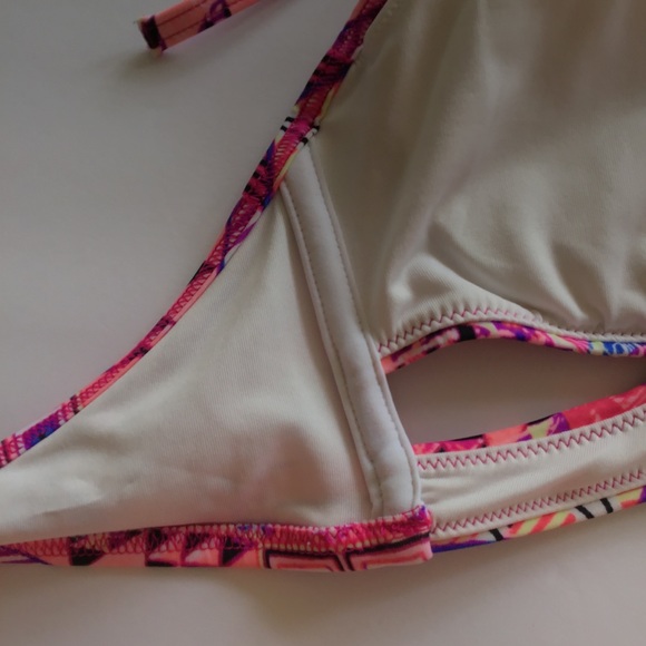 VICTORIAS SECRET PINK WRAP BIKINI TOP MEDIUM - Picture 10 of 11